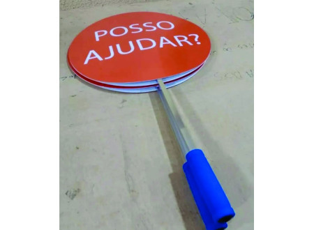 PLACA PIRULITO DE MÃO PARA CAMPANHA POLÍTICA 